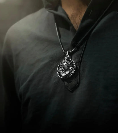 Hanuman Ji Face Locket With Silver Plated Chain + Mysterious🎁Gift Included (Buy 1 Get 1 Free🔥🔥)
